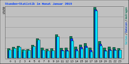 Stunden-Statistik im Monat Januar 2019