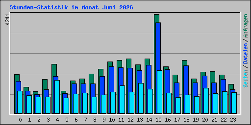Stunden-Statistik im Monat Juni 2026
