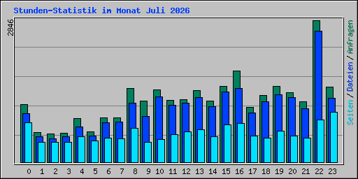 Stunden-Statistik im Monat Juli 2026